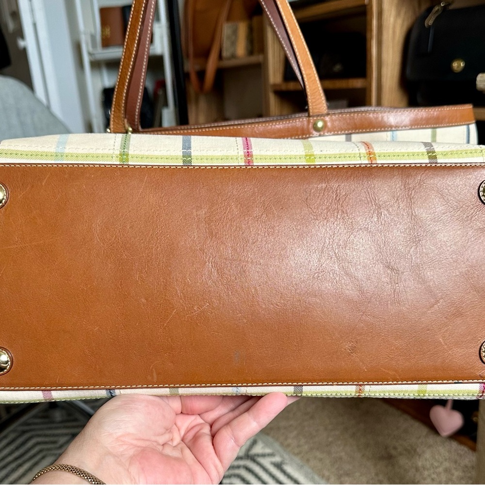 COACH TATTERSALL XL PLAID WEEKENDER TOTE and MATCHING WRISTLET - Picture 7 of 14